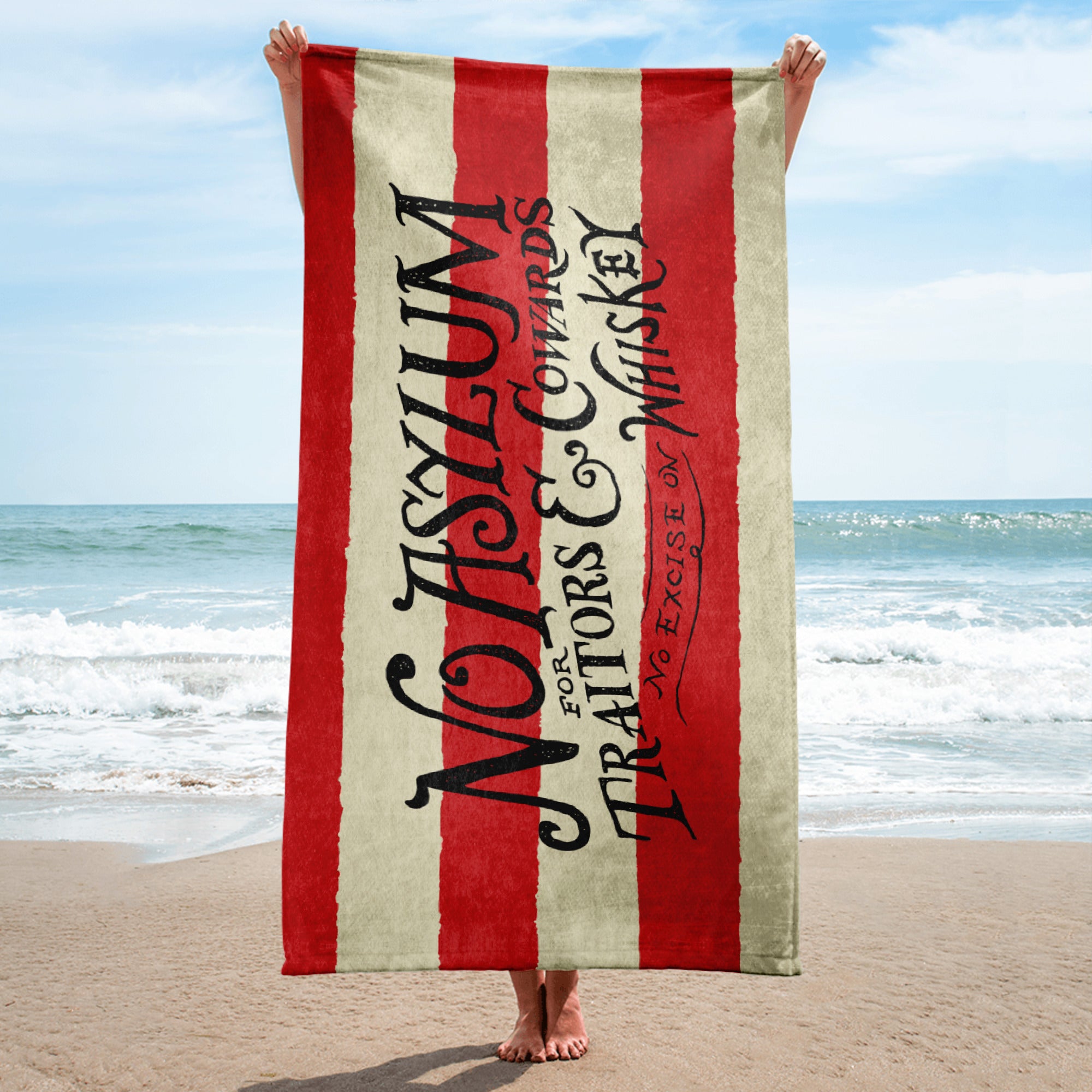 Sons of Liberty No Asylum for Traitors and Cowards Beach Towel