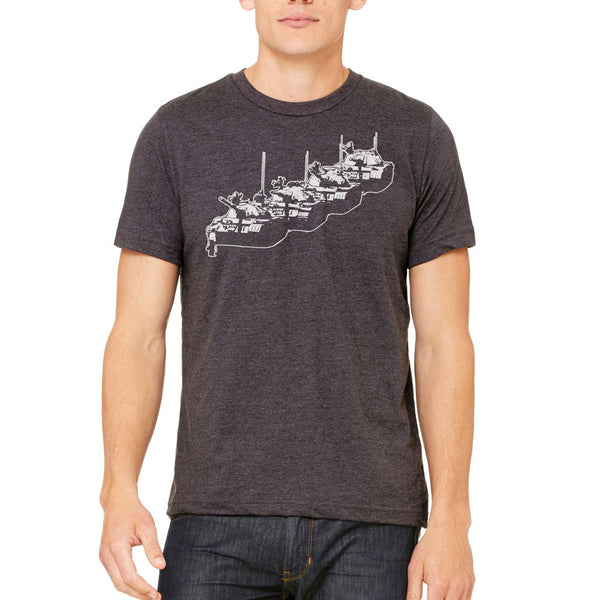 ¥$€MAN Tシャツ lifemania tank-man-model--Dark-Heather-