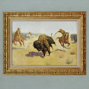 The Buffalo Runners by Frederic Remington Art Print