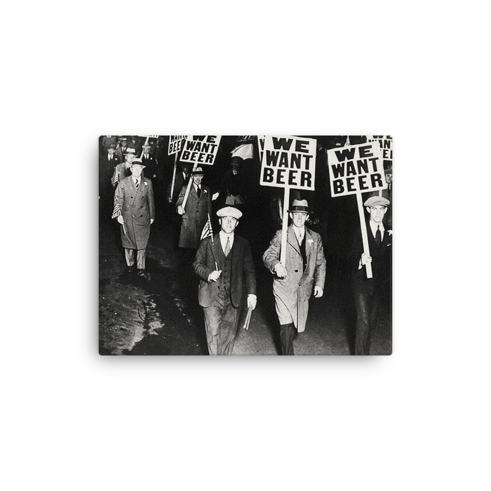 We Want Beer Rally Thin Wrap Canvas