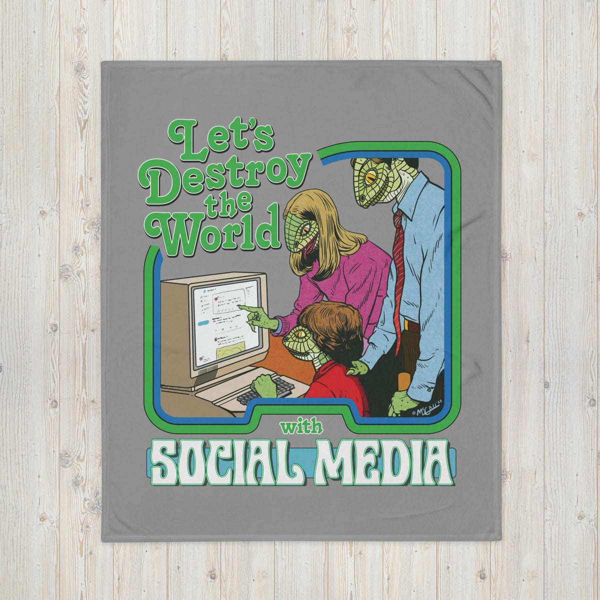 Let&#39;s Destroy the World with Social Media Throw Blanket