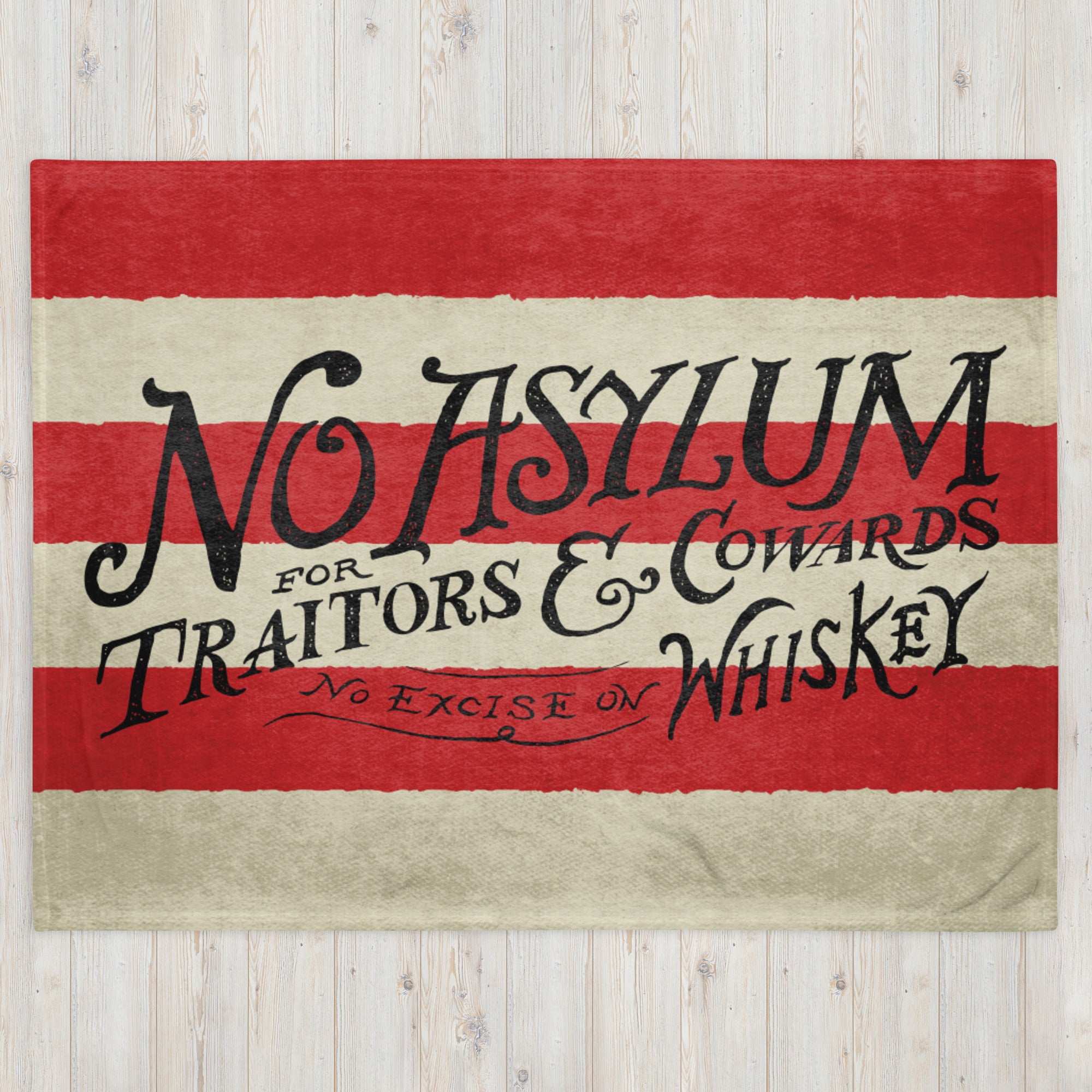 Whiskey Rebellion No Asylum Flag Throw Blanket