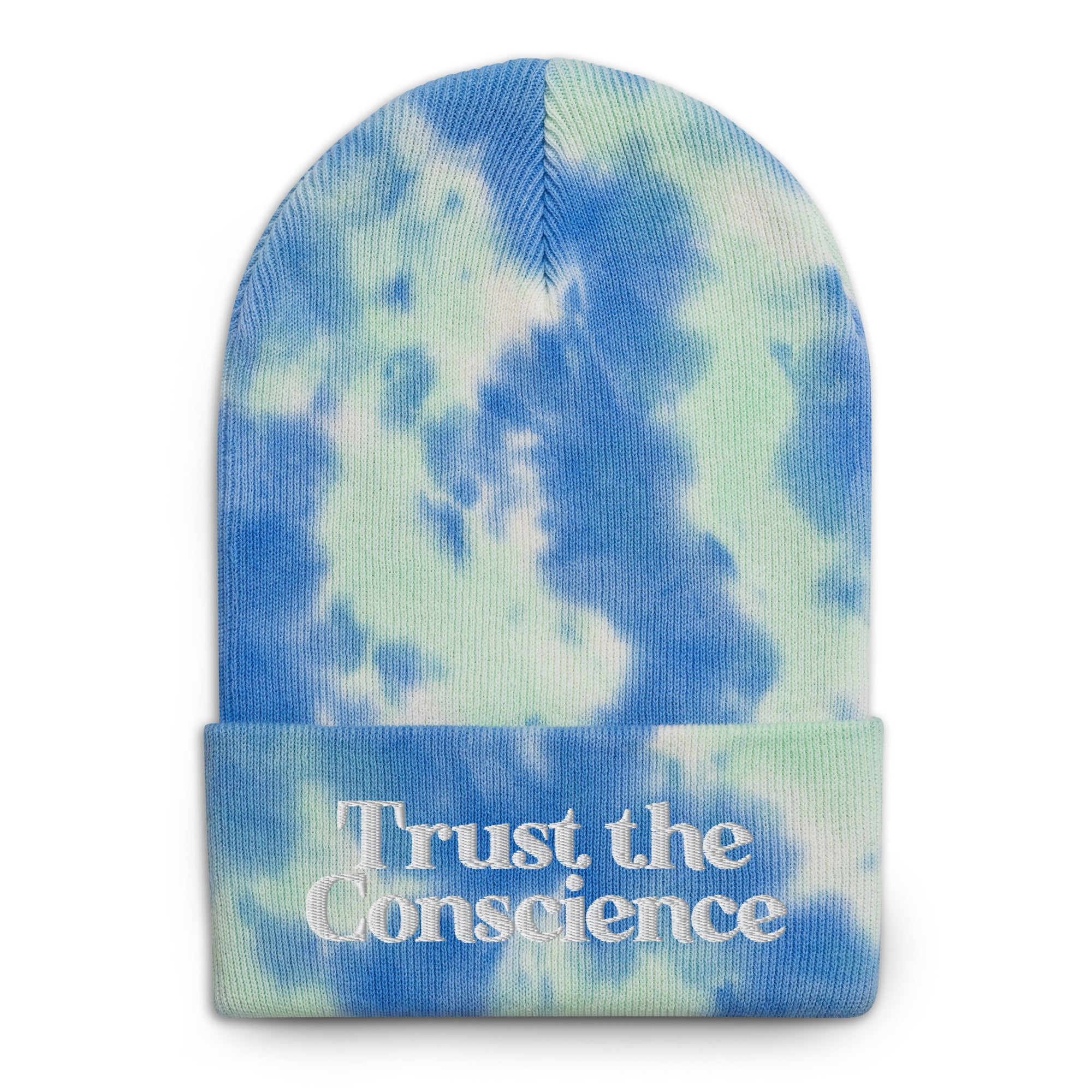 Trust the Conscience Tie-dye beanie