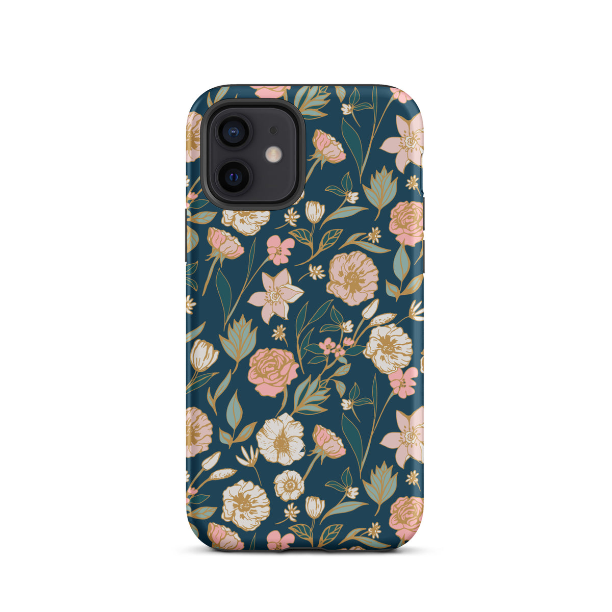 Turquoise bloemenveld Tough Case for iPhone®