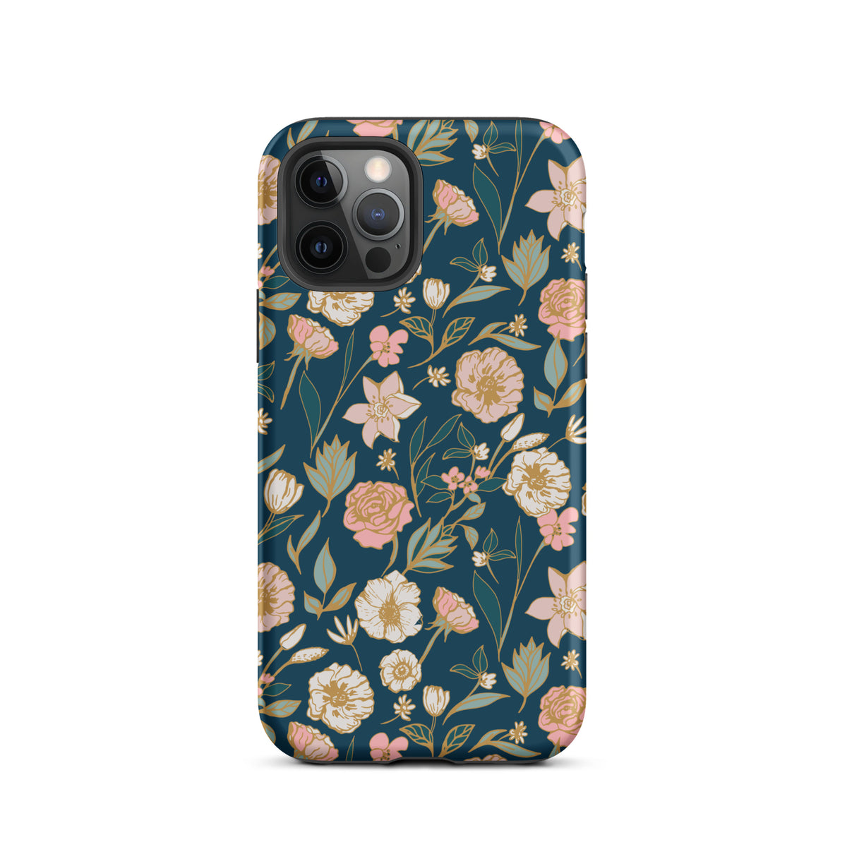 Turquoise bloemenveld Tough Case for iPhone®