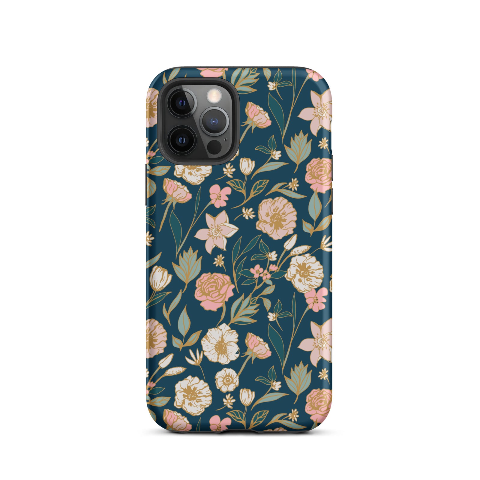 Turquoise bloemenveld Tough Case for iPhone®