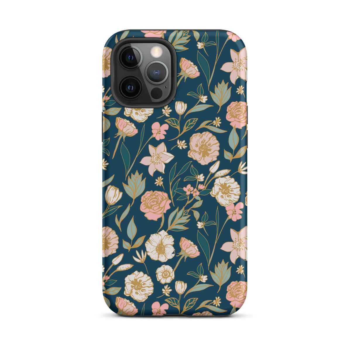 Turquoise bloemenveld Tough Case for iPhone®