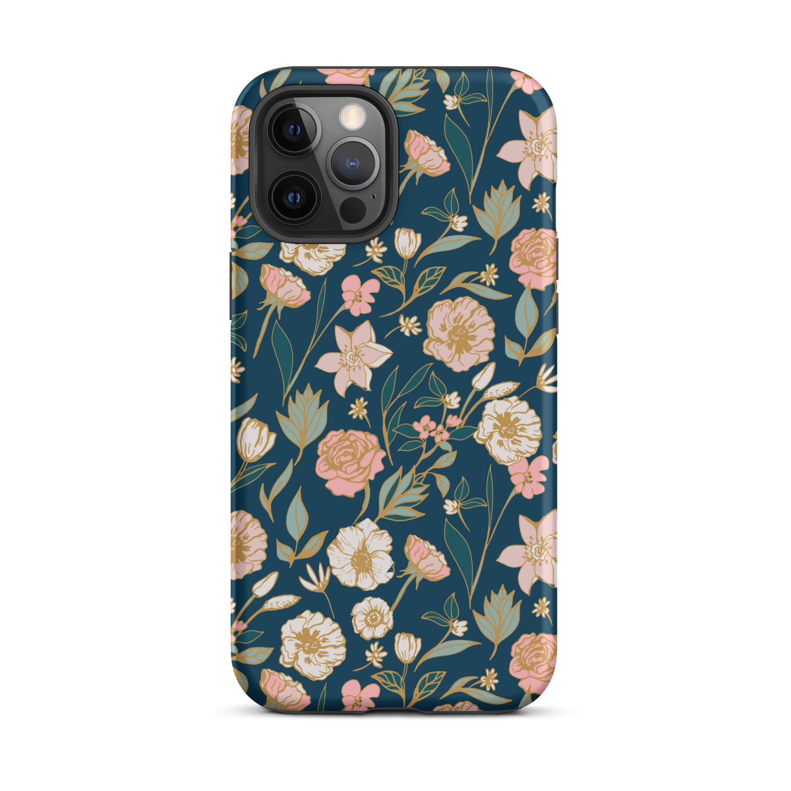 Turquoise bloemenveld Tough Case for iPhone®