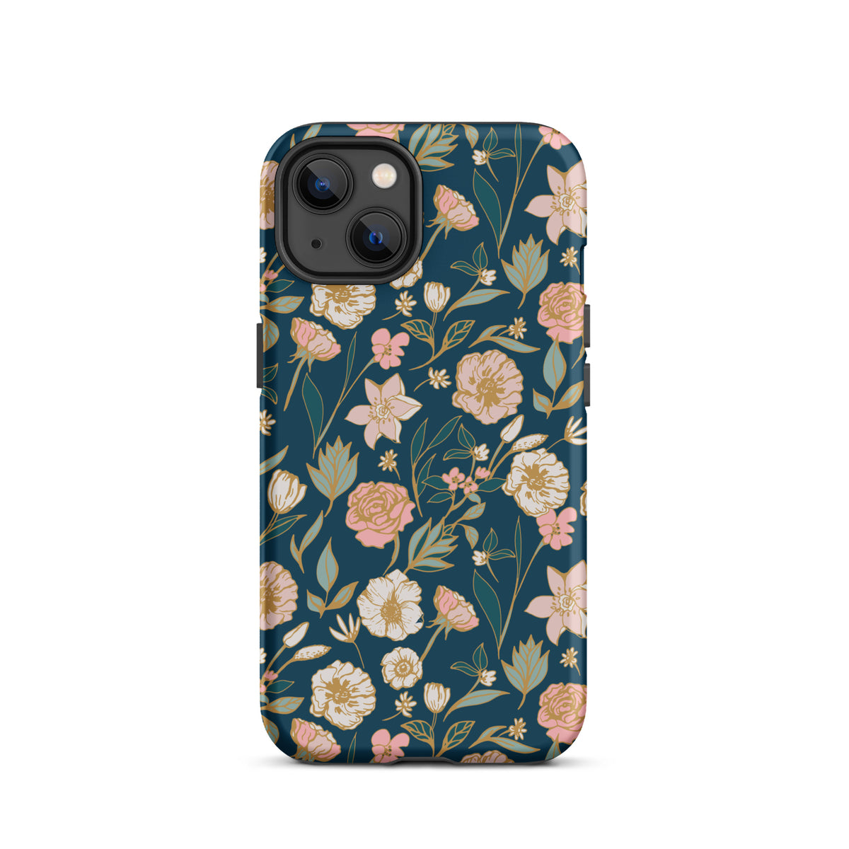 Turquoise bloemenveld Tough Case for iPhone®