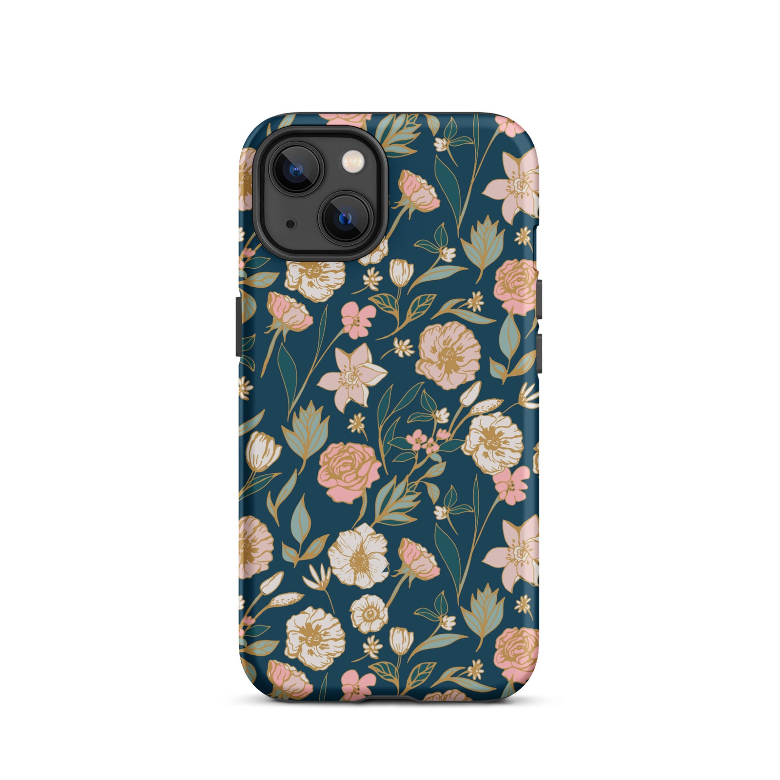 Turquoise bloemenveld Tough Case for iPhone®