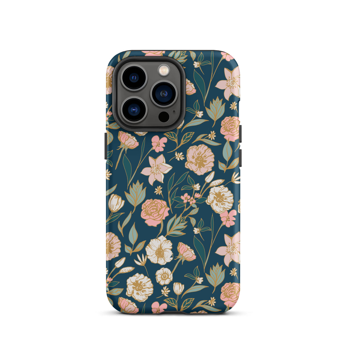 Turquoise bloemenveld Tough Case for iPhone®