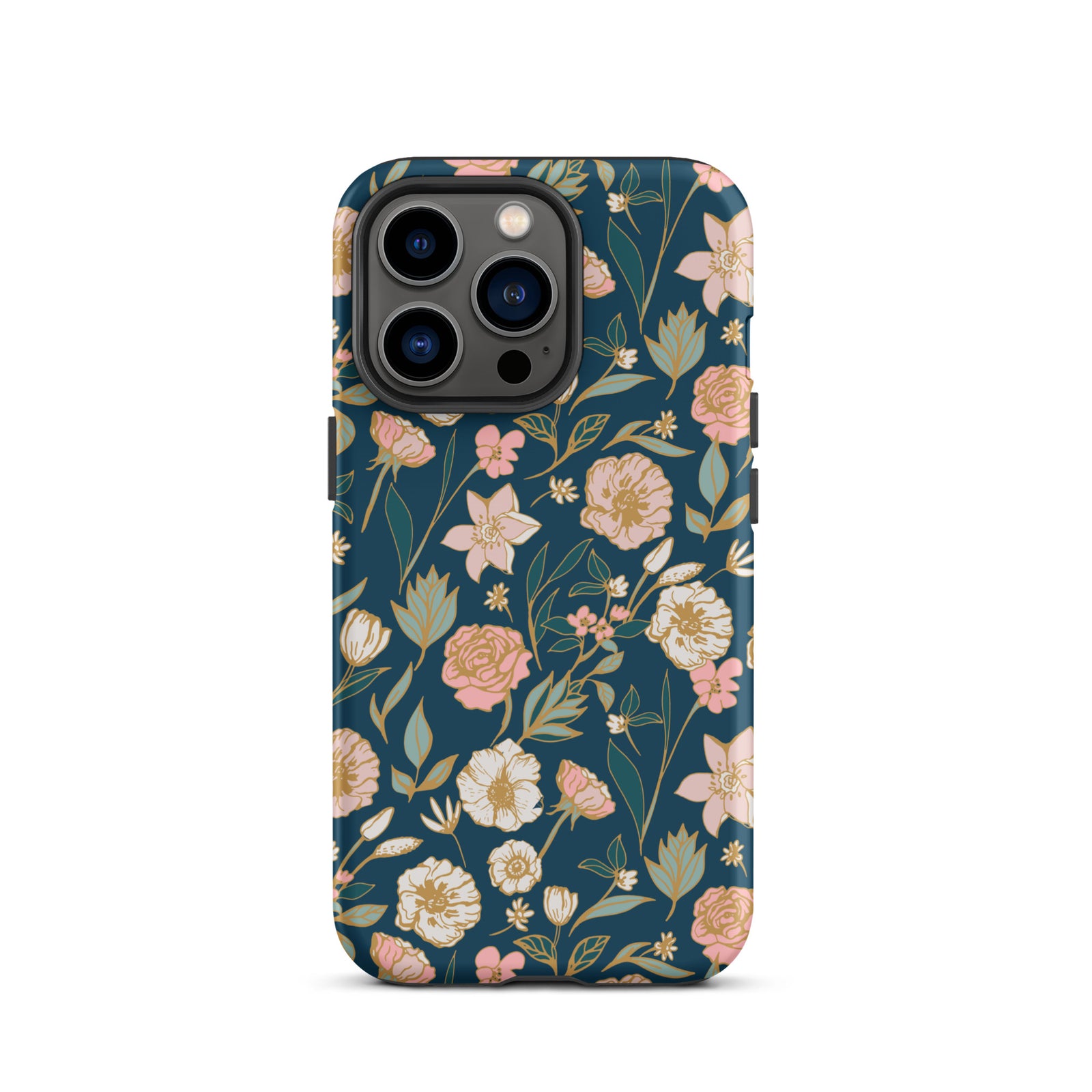 Turquoise bloemenveld Tough Case for iPhone®
