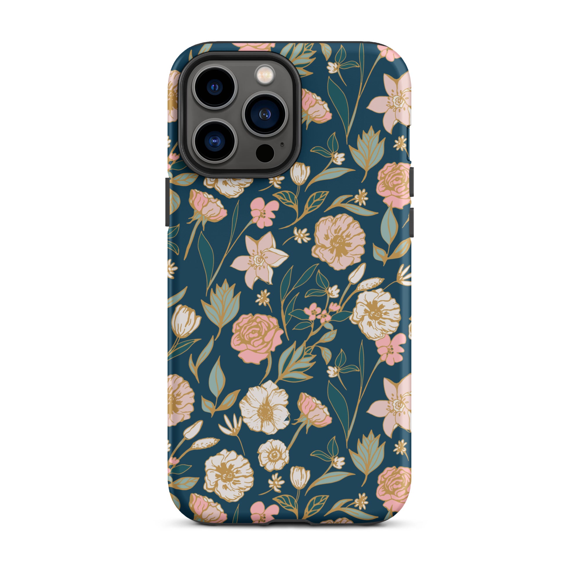 Turquoise bloemenveld Tough Case for iPhone®