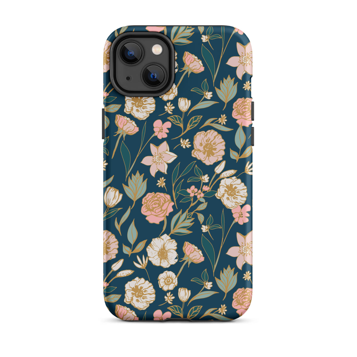 Turquoise bloemenveld Tough Case for iPhone®