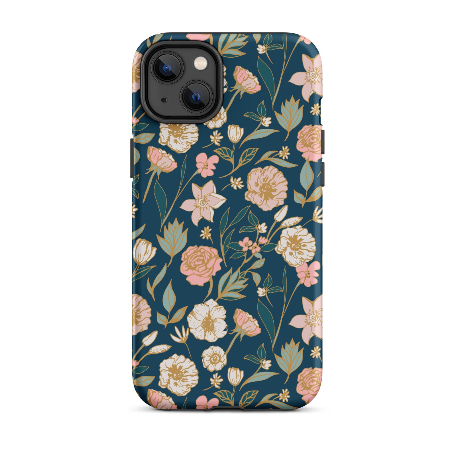 Turquoise bloemenveld Tough Case for iPhone®