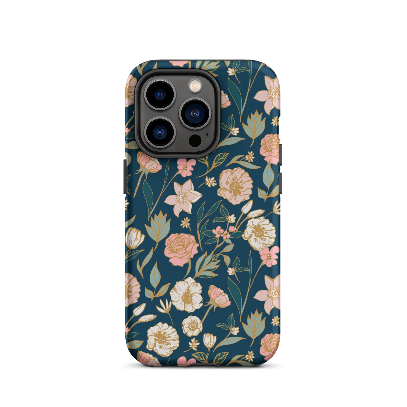 Turquoise bloemenveld Tough Case for iPhone®
