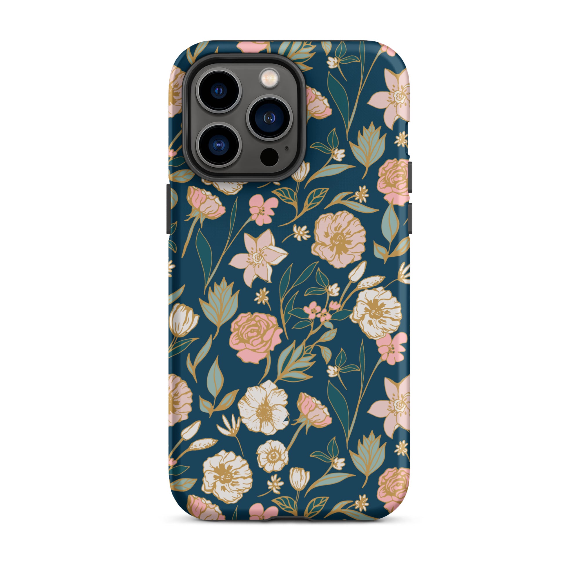 Turquoise bloemenveld Tough Case for iPhone®
