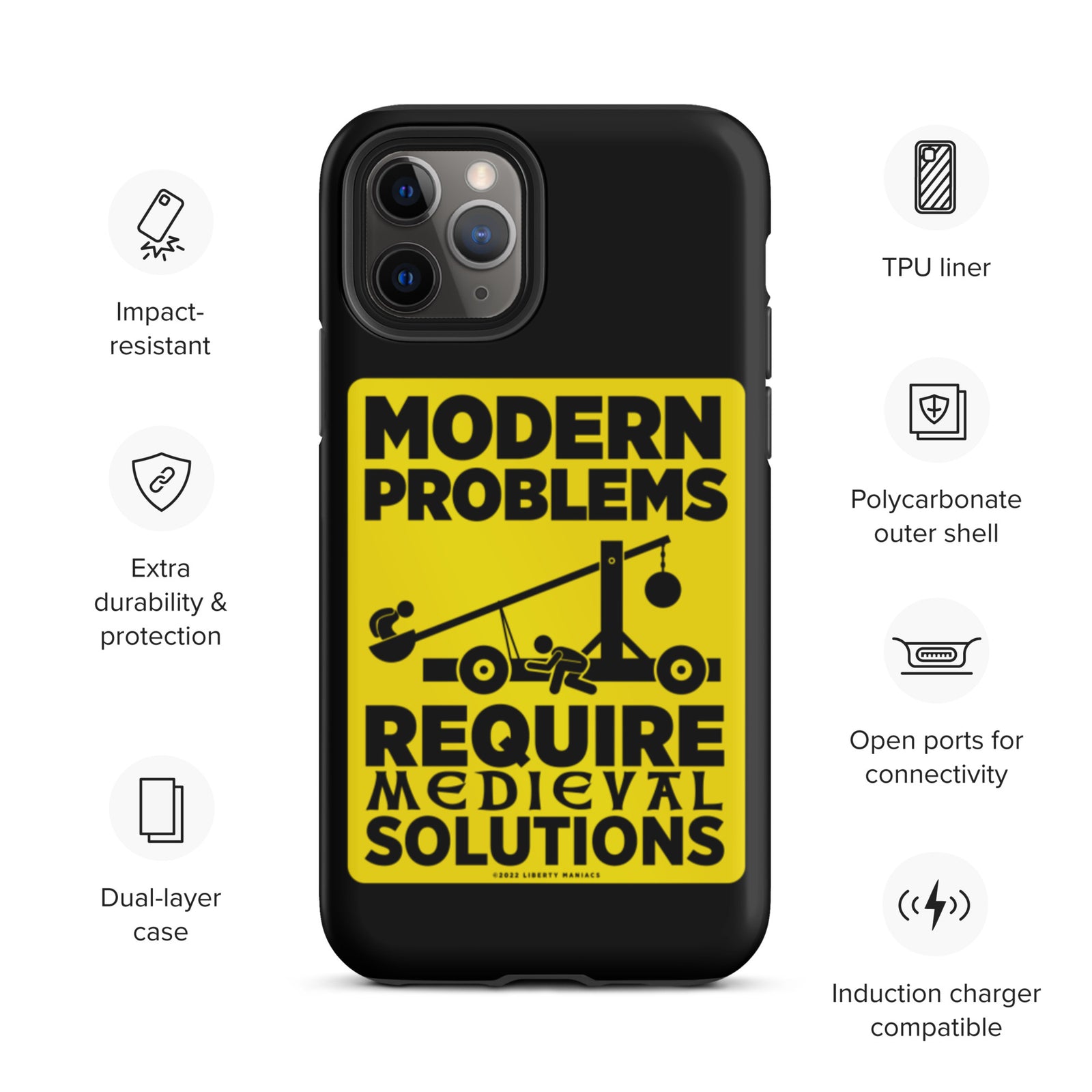 Modern Problems Require Medieval Solutions Tough iPhone case