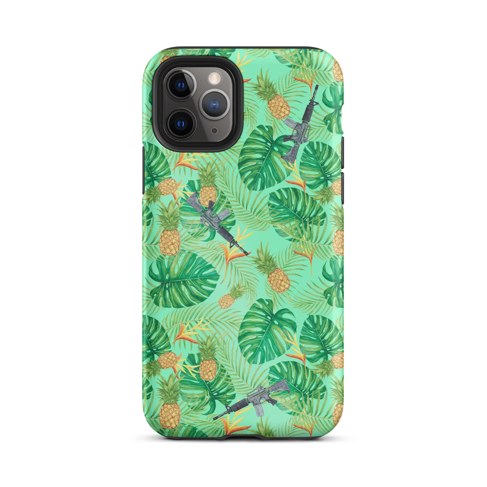 Pineapples and Carbines Hawaiian Tough iPhone case
