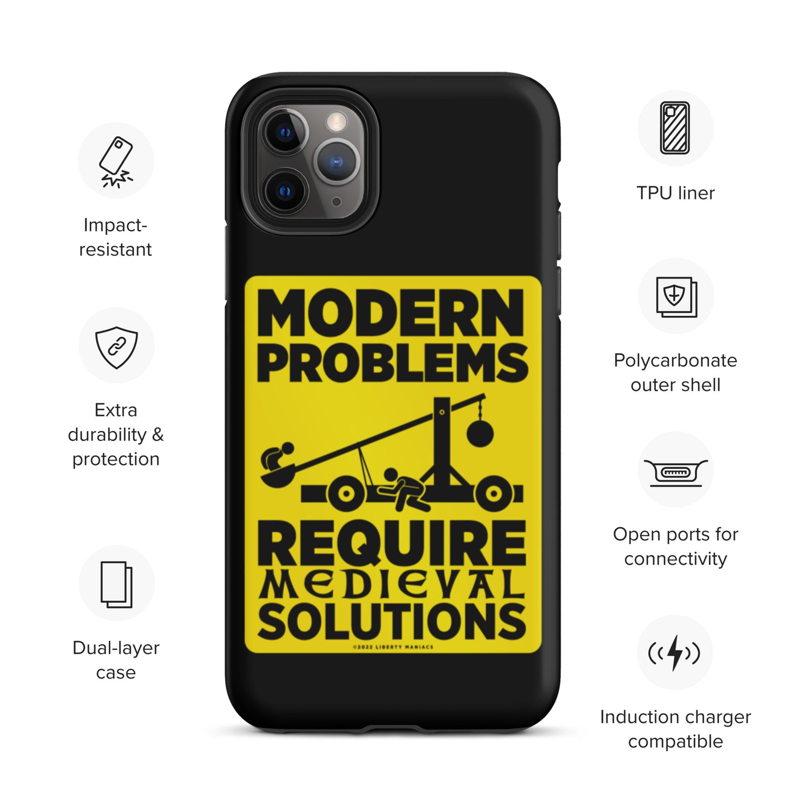 Modern Problems Require Medieval Solutions Tough iPhone case
