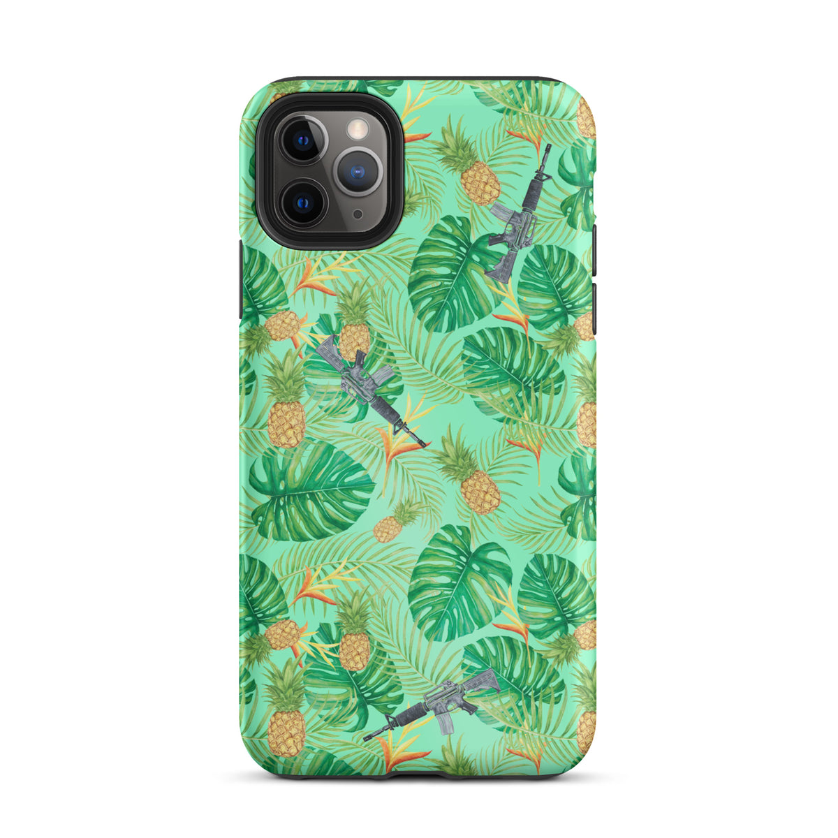 Pineapples and Carbines Hawaiian Tough iPhone case