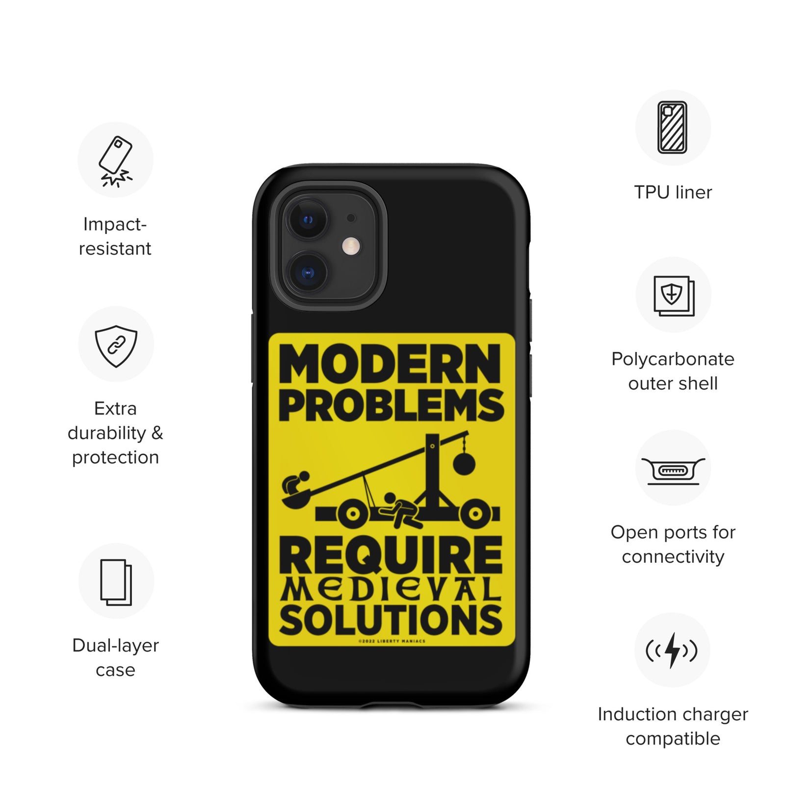 Modern Problems Require Medieval Solutions Tough iPhone case