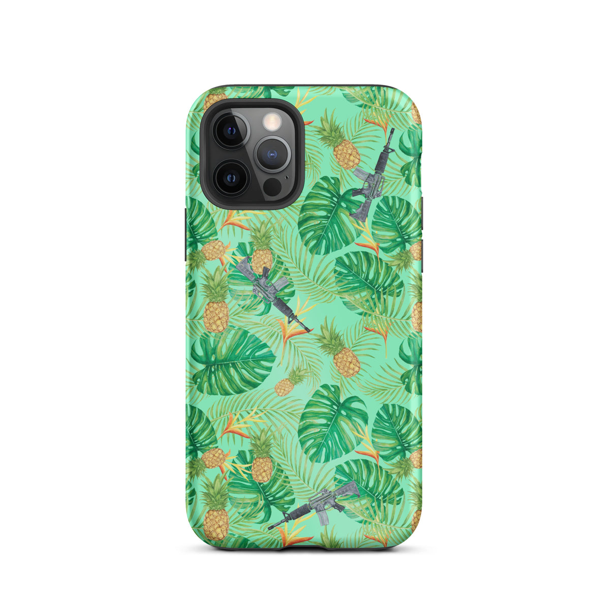 Pineapples and Carbines Hawaiian Tough iPhone case