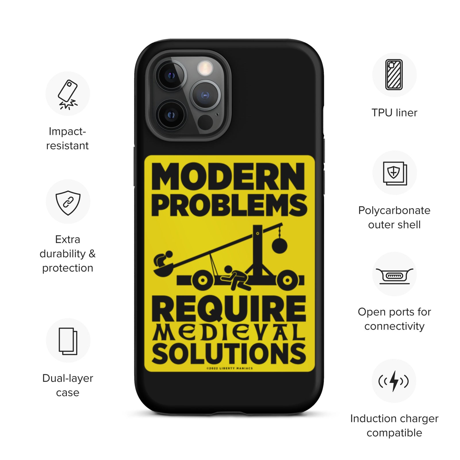 Modern Problems Require Medieval Solutions Tough iPhone case