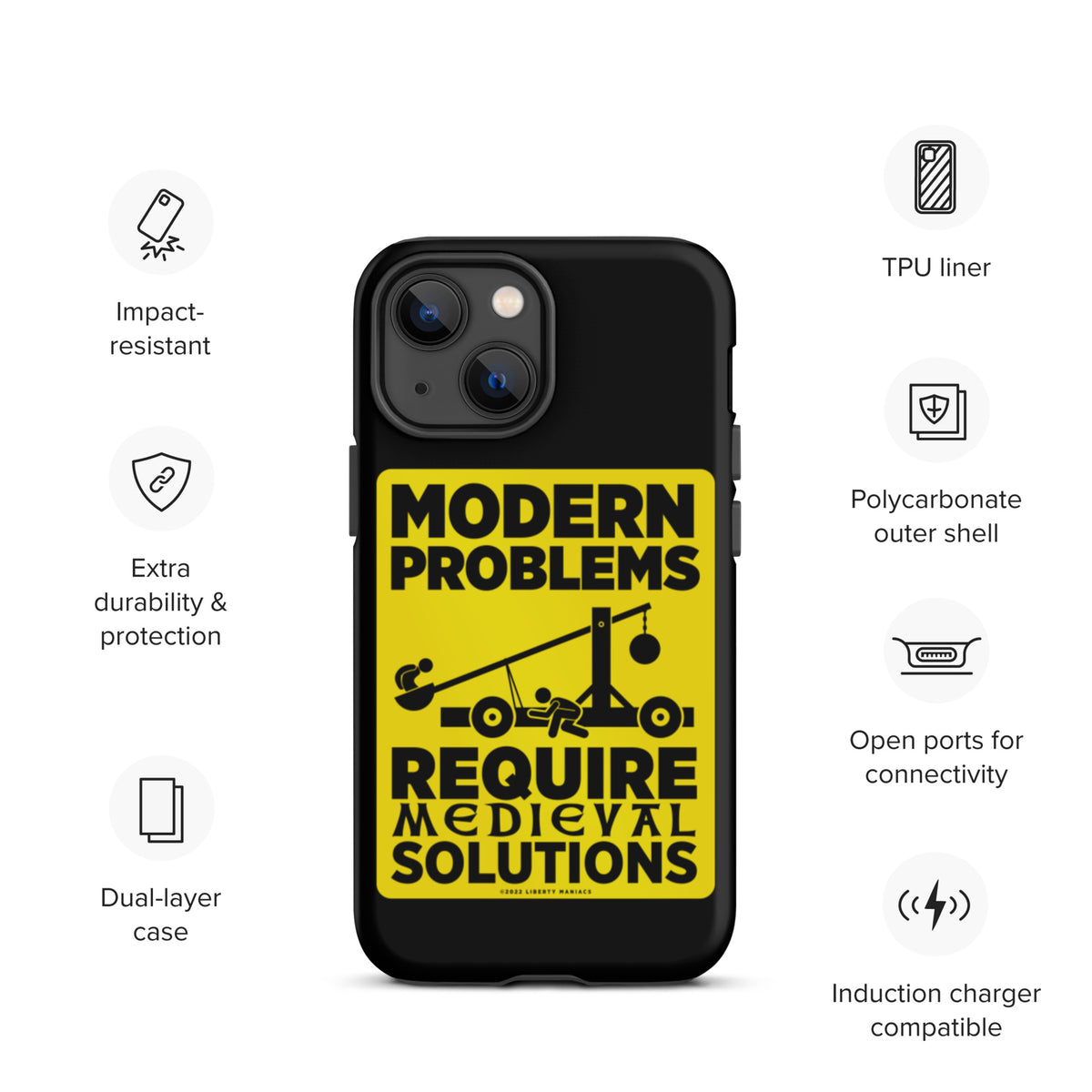 Modern Problems Require Medieval Solutions Tough iPhone case