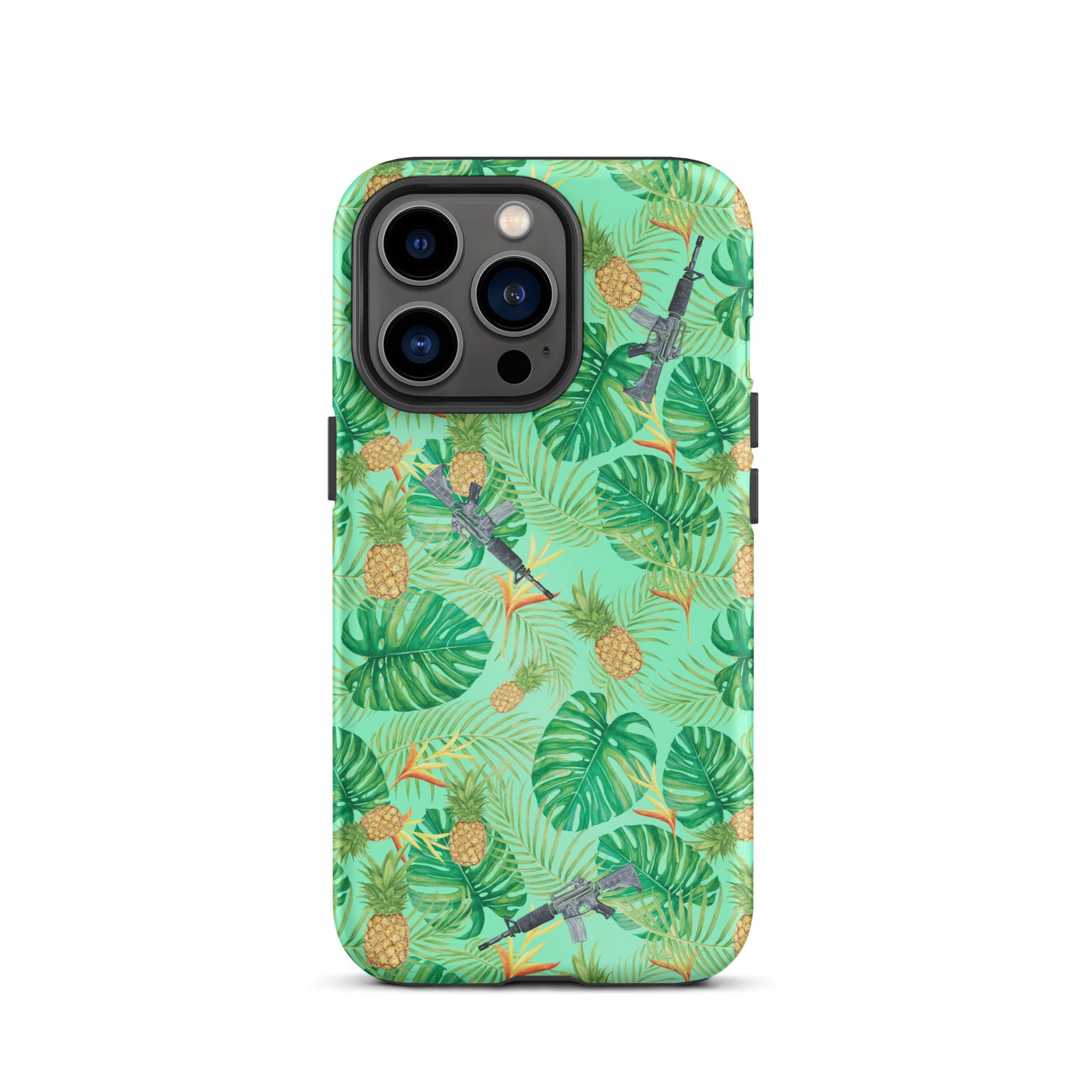 Pineapples and Carbines Hawaiian Tough iPhone case