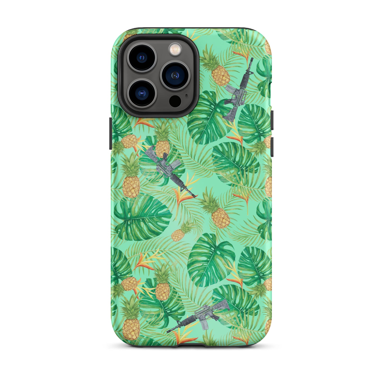 Pineapples and Carbines Hawaiian Tough iPhone case