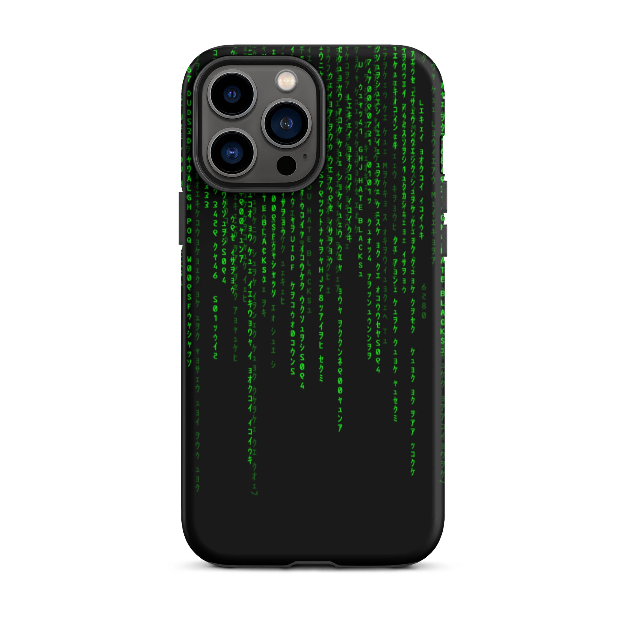 Digital Rain Matrix Tough iPhone case