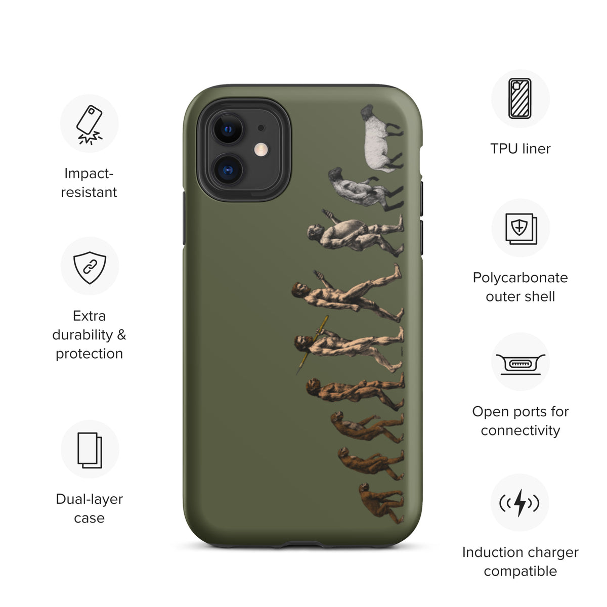 March of Devolution Sheeple Tough iPhone Case
