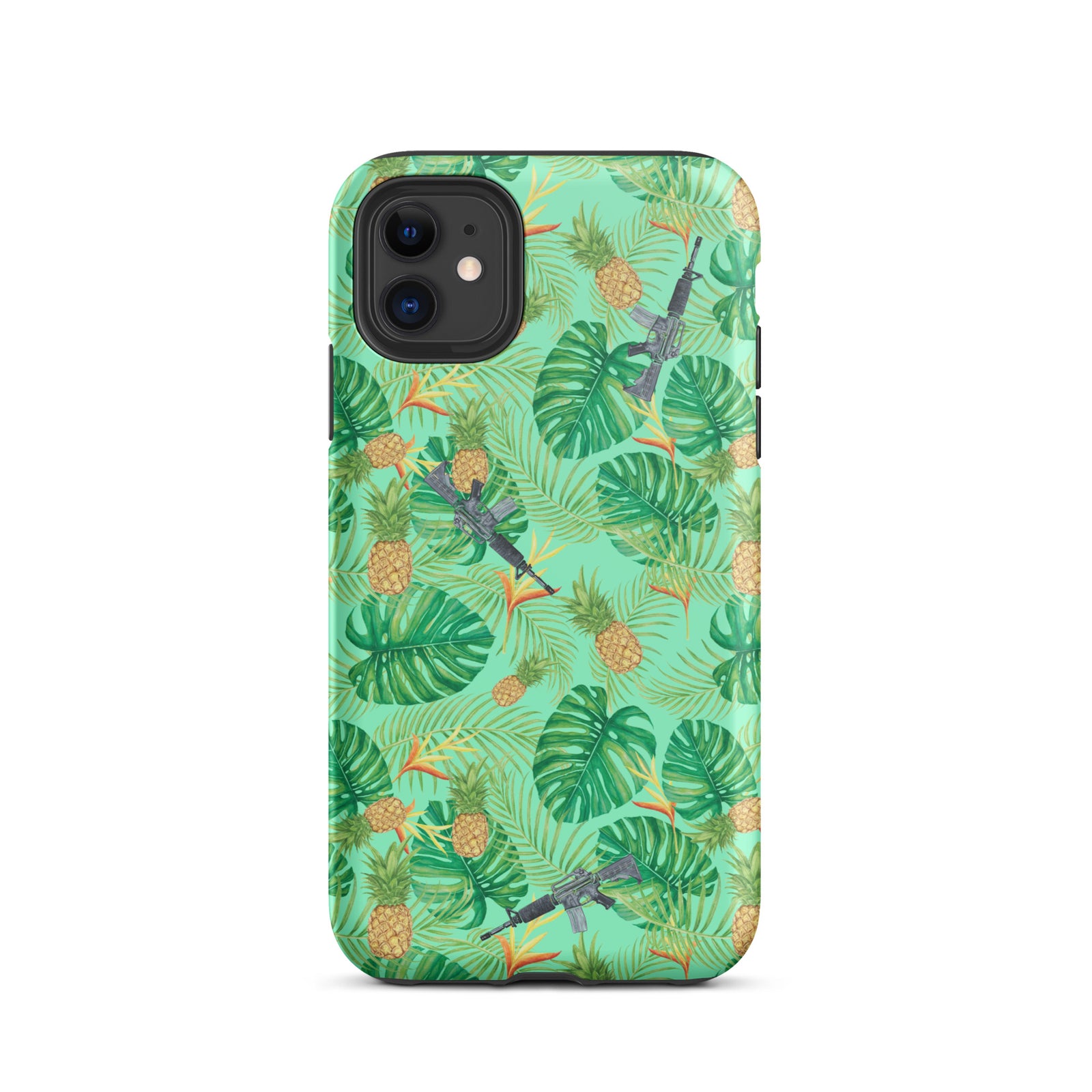 Pineapples and Carbines Hawaiian Tough iPhone case