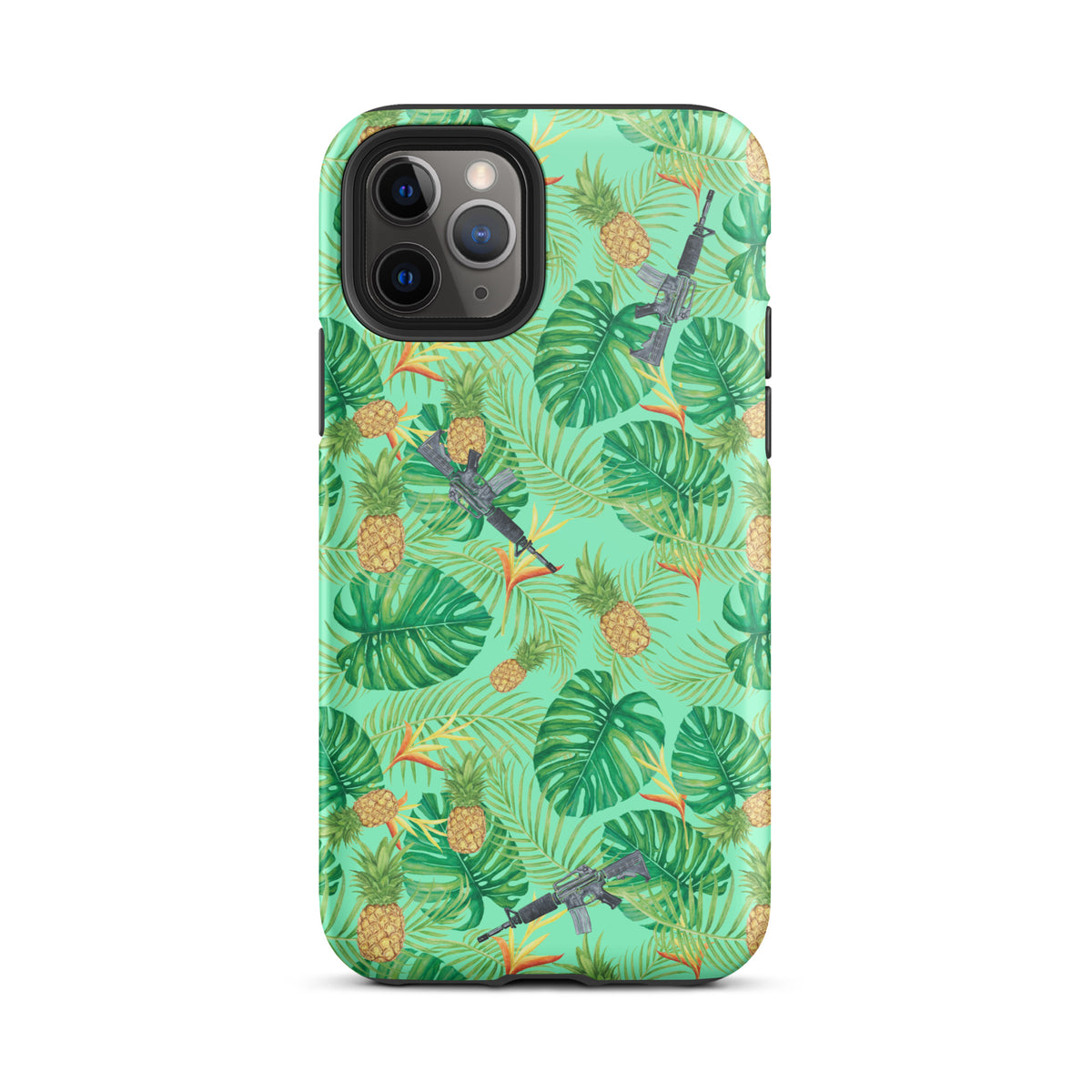 Pineapples and Carbines Hawaiian Tough iPhone case