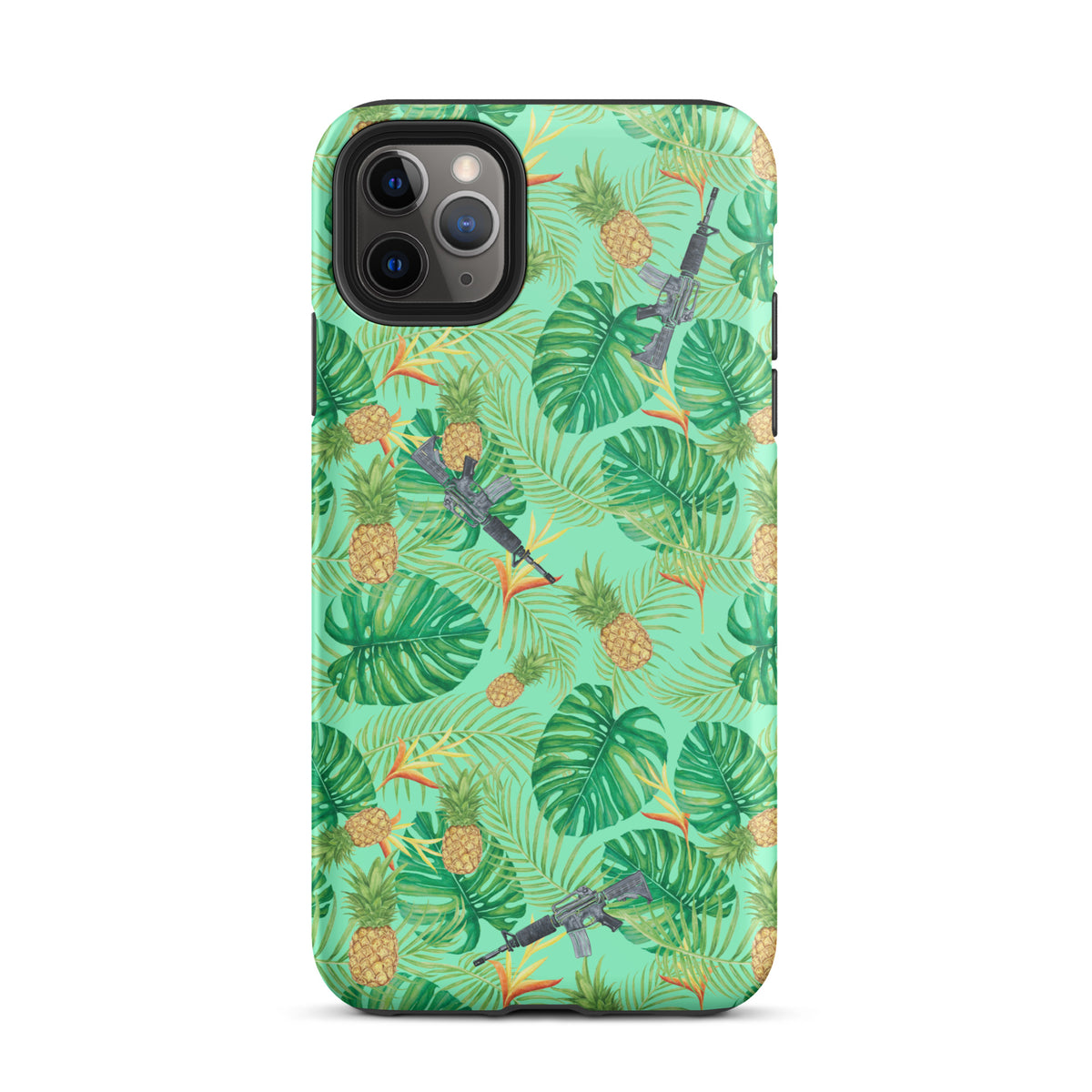 Pineapples and Carbines Hawaiian Tough iPhone case