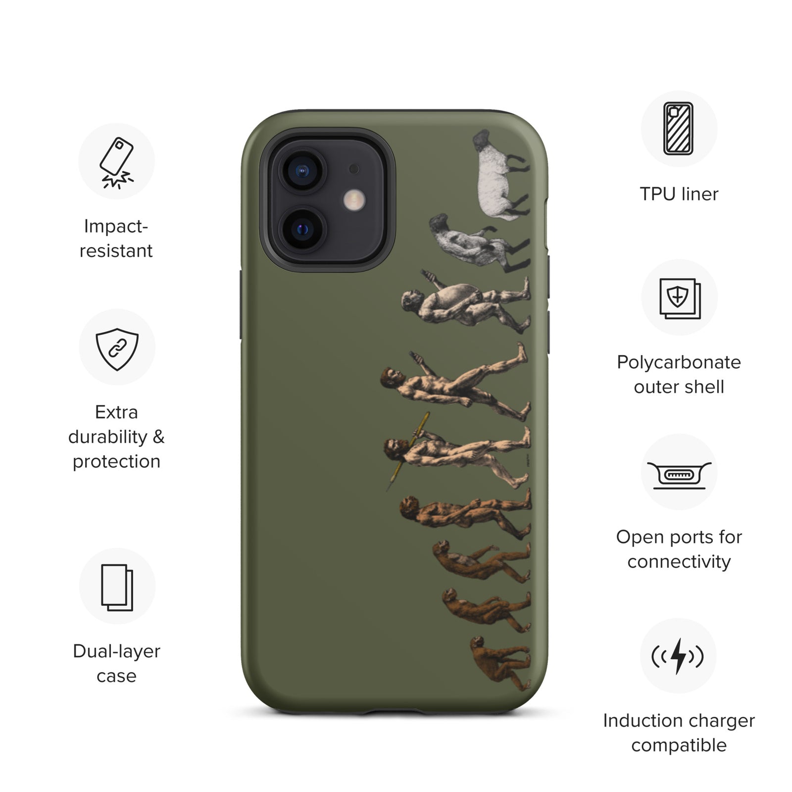 March of Devolution Sheeple Tough iPhone Case
