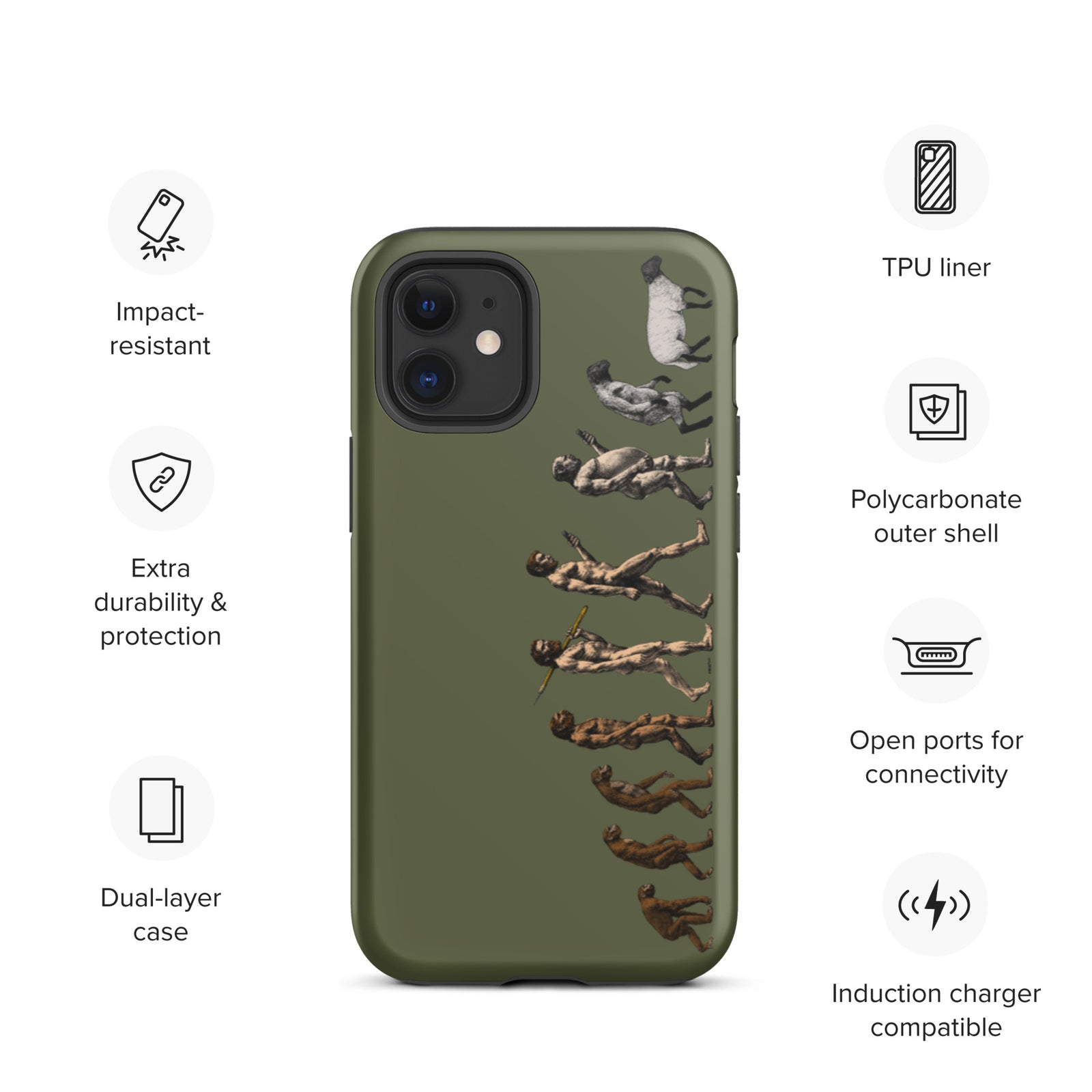 March of Devolution Sheeple Tough iPhone Case