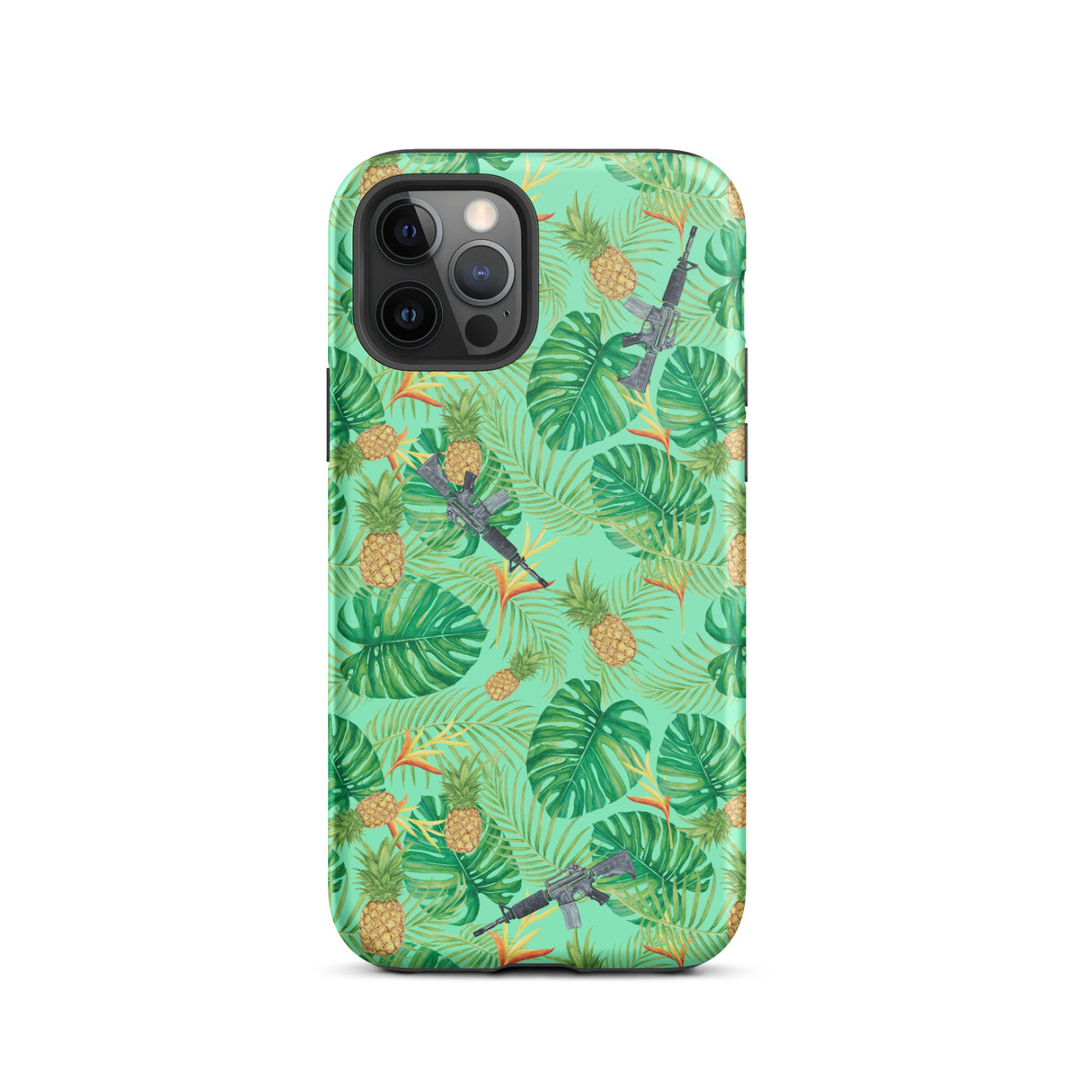 Pineapples and Carbines Hawaiian Tough iPhone case