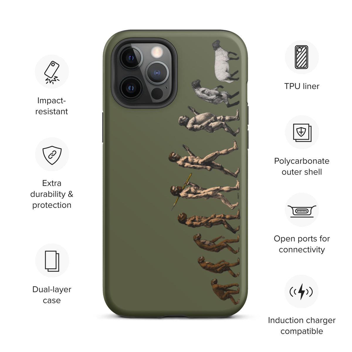 March of Devolution Sheeple Tough iPhone Case