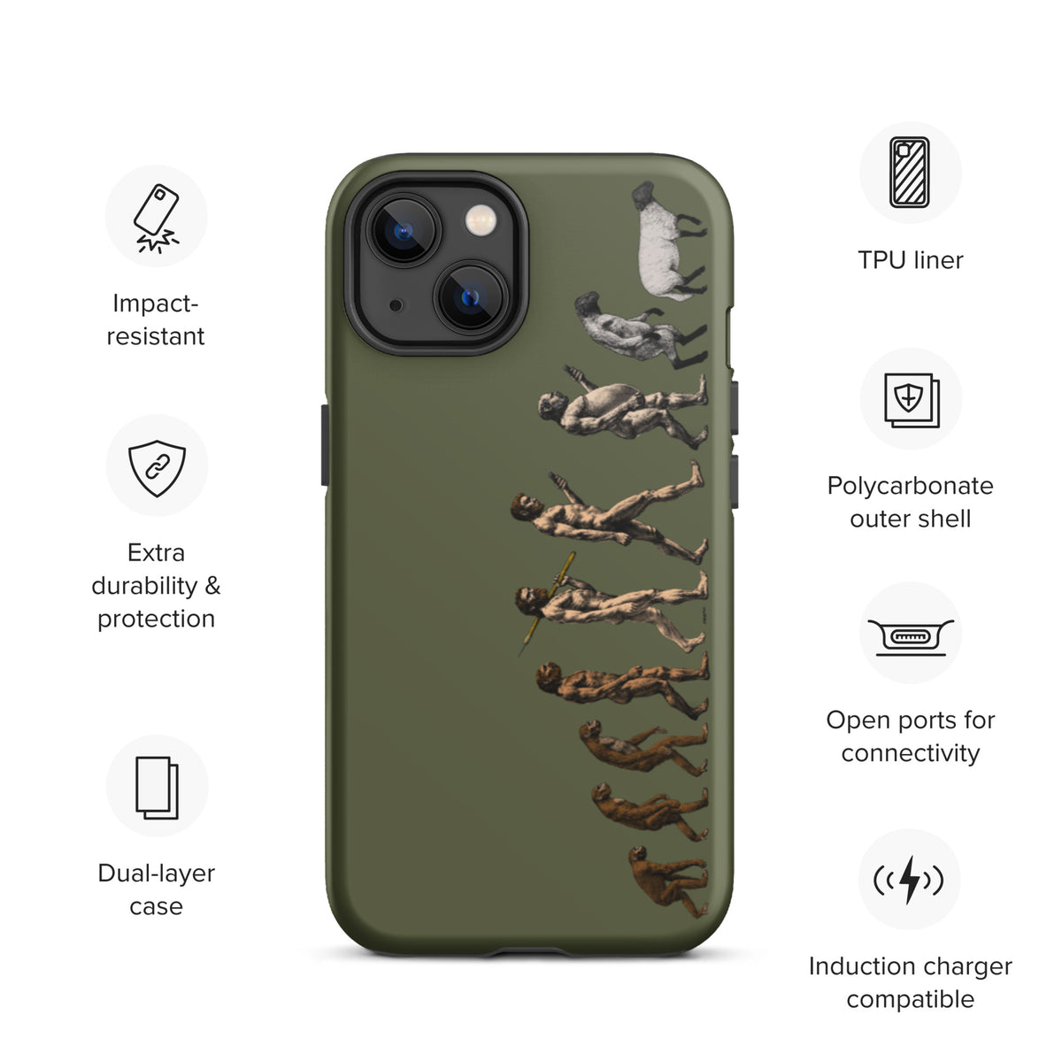 March of Devolution Sheeple Tough iPhone Case
