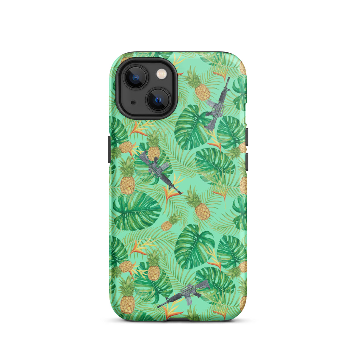 Pineapples and Carbines Hawaiian Tough iPhone case