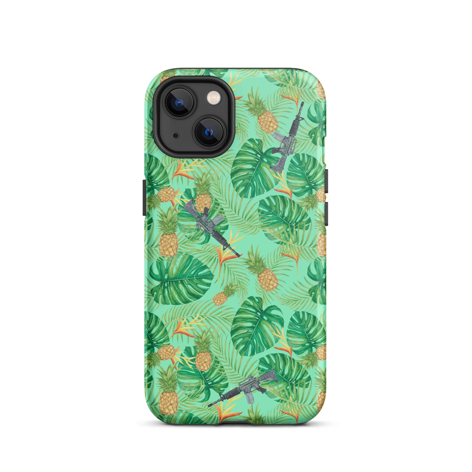Pineapples and Carbines Hawaiian Tough iPhone case