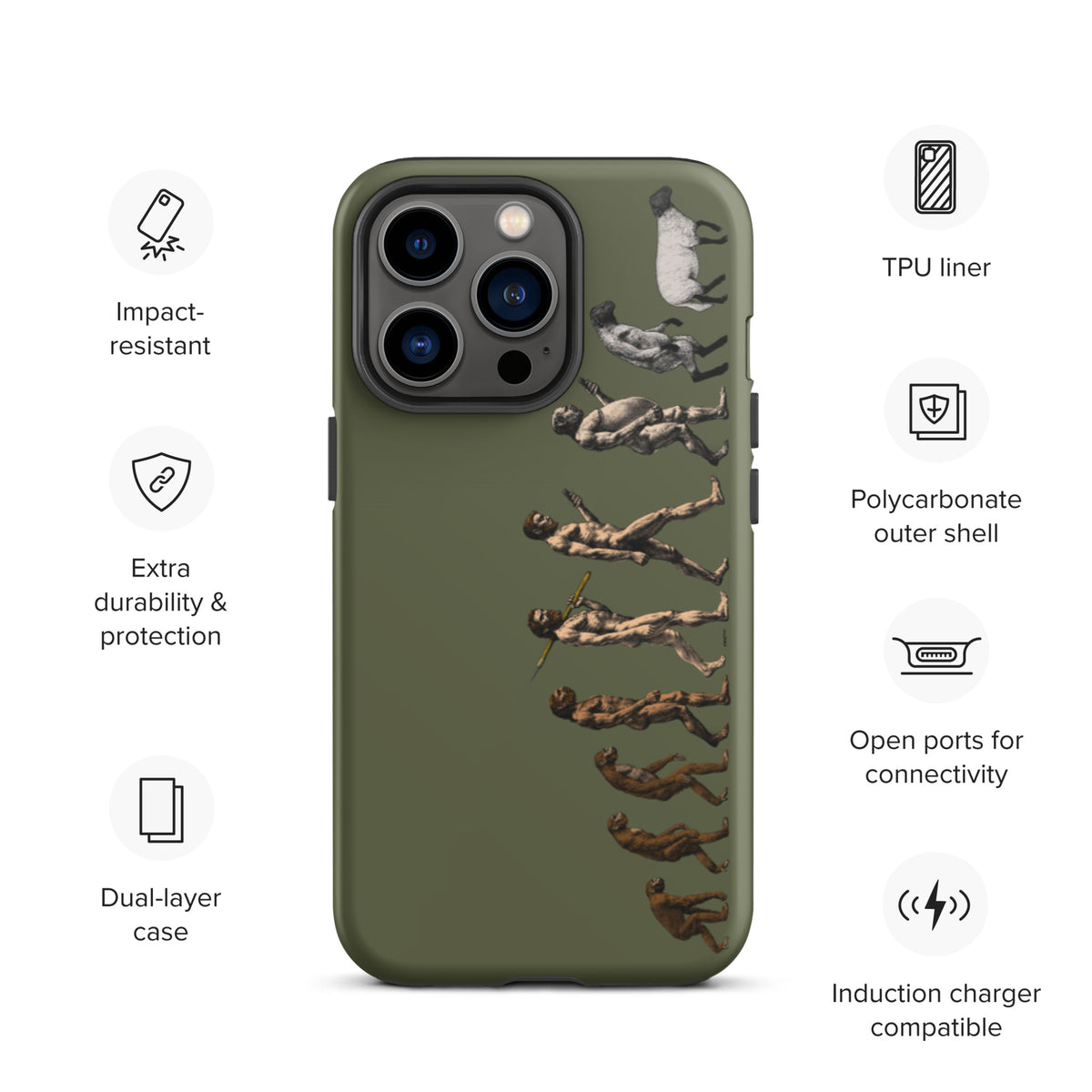 March of Devolution Sheeple Tough iPhone Case
