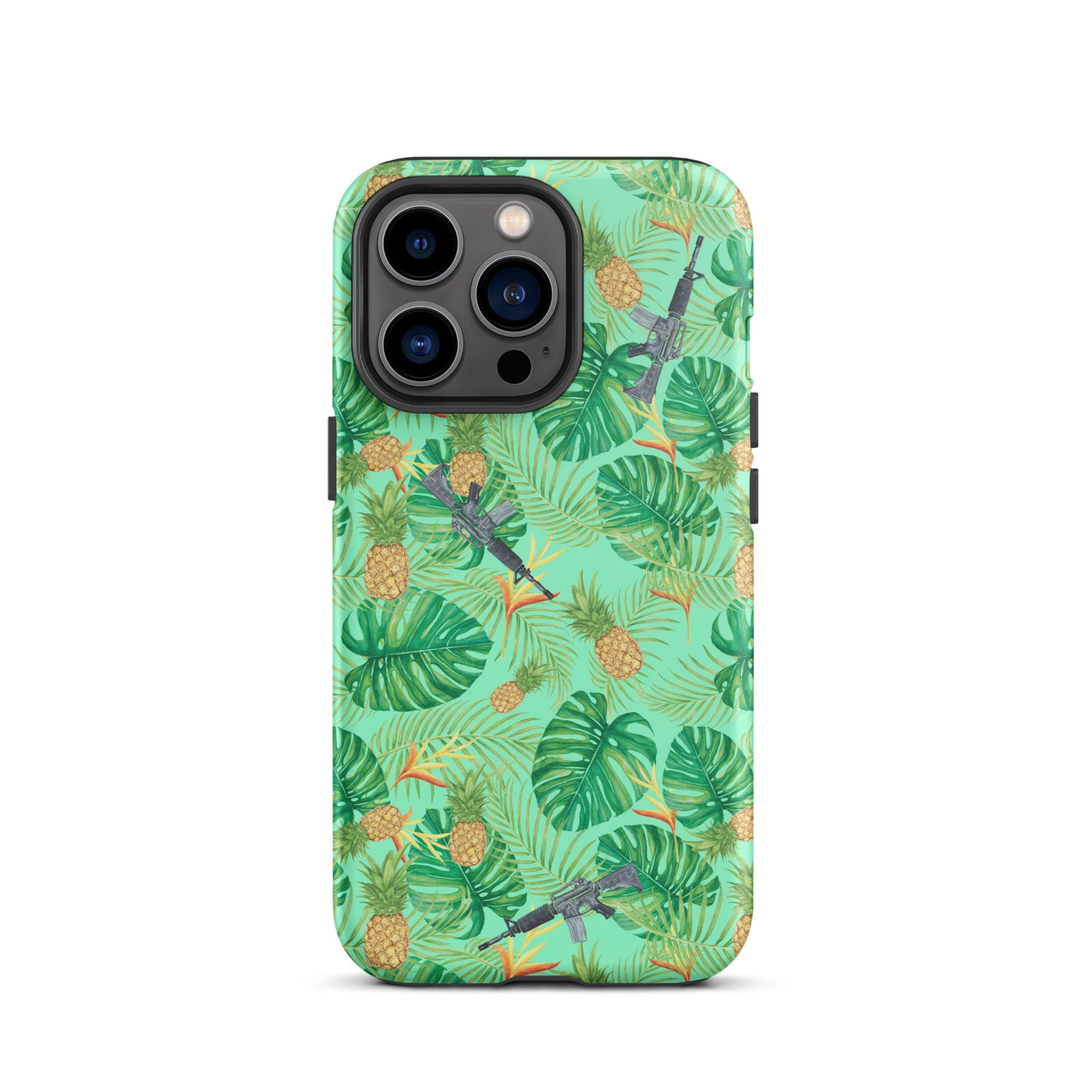 Pineapples and Carbines Hawaiian Tough iPhone case