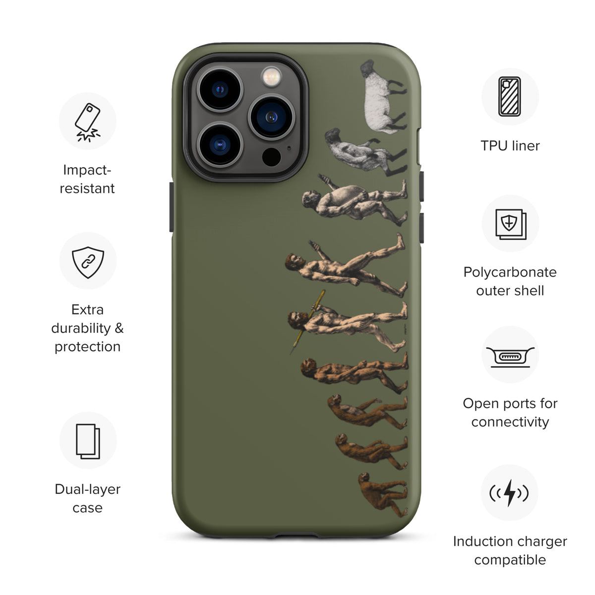 March of Devolution Sheeple Tough iPhone Case