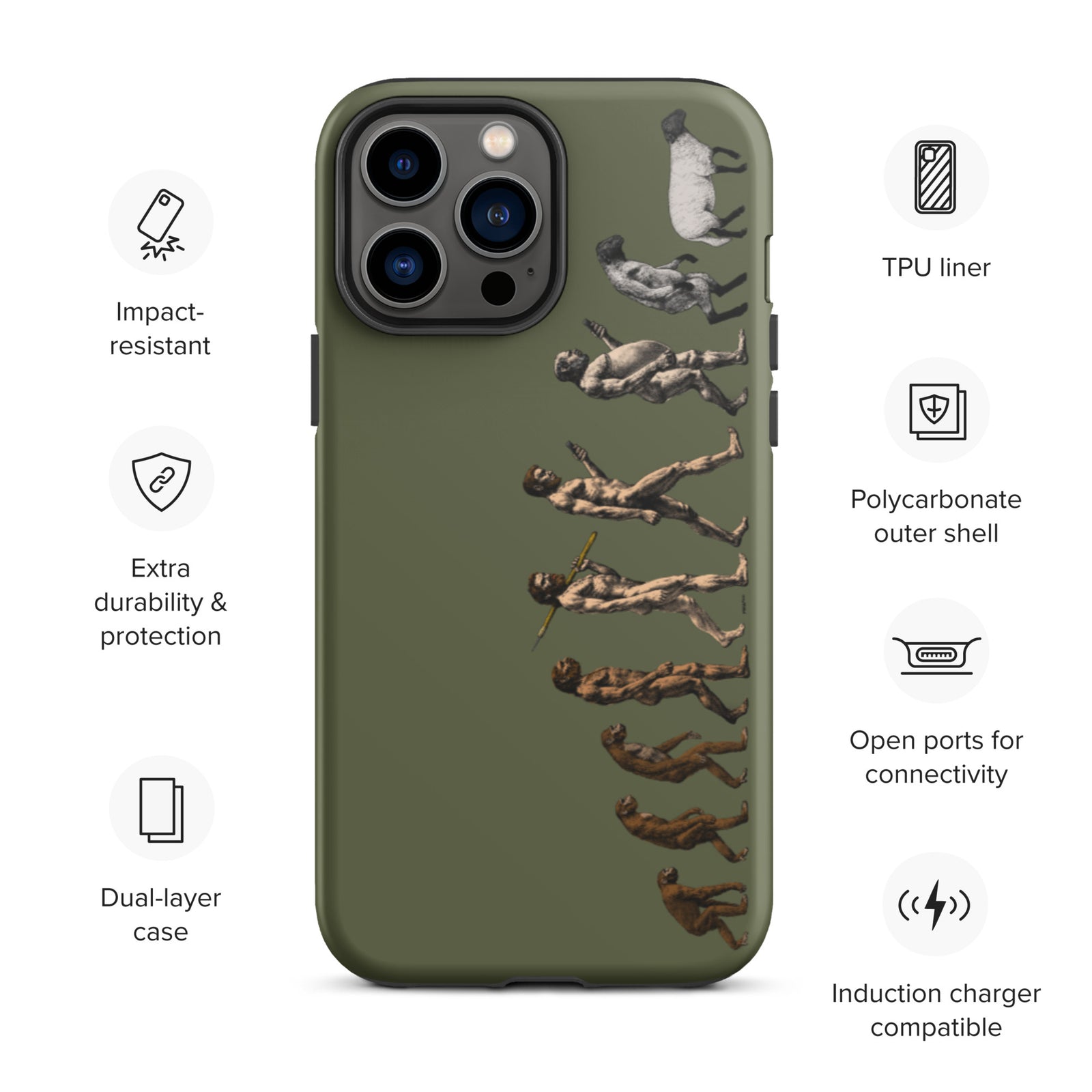 March of Devolution Sheeple Tough iPhone Case