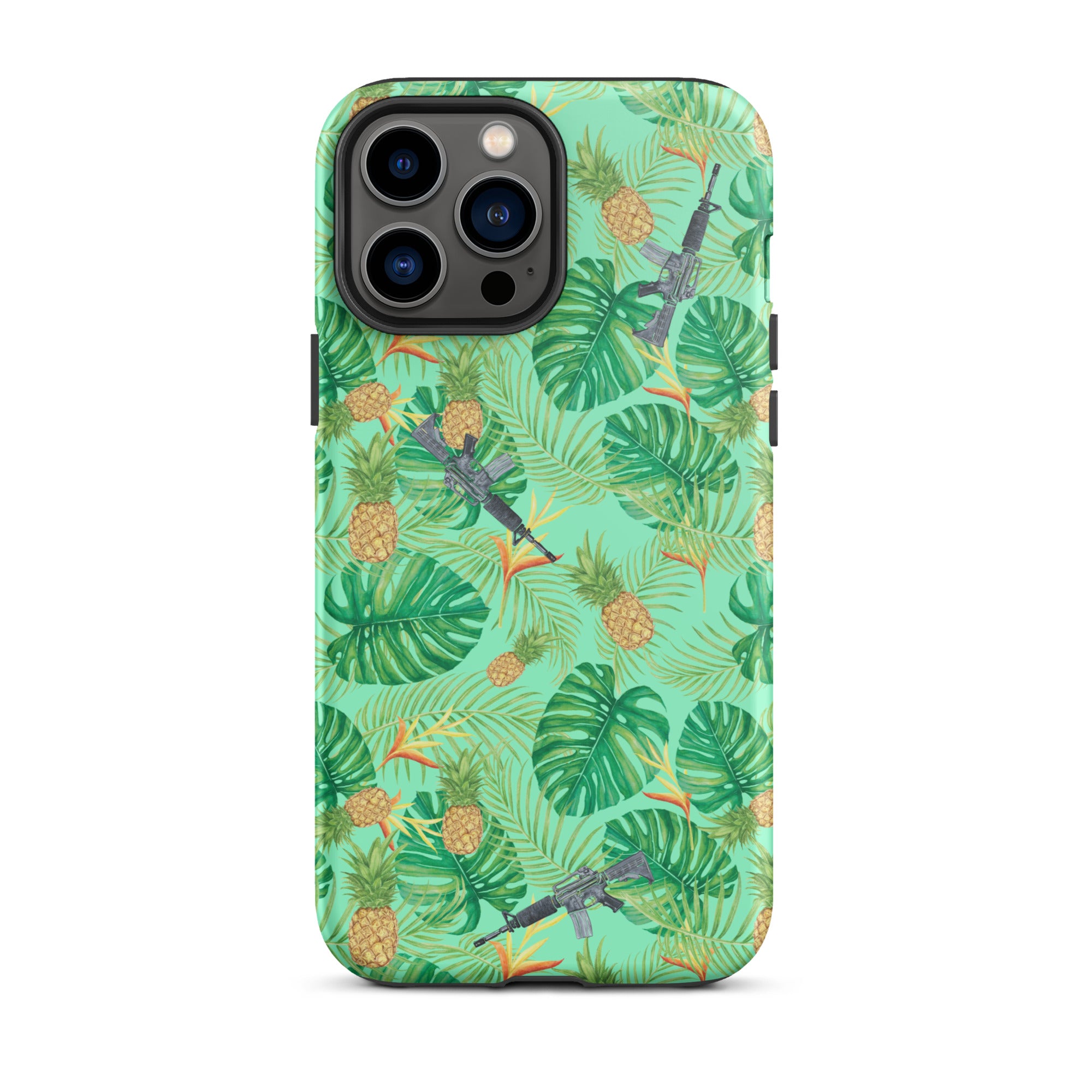 Pineapples and Carbines Hawaiian Tough iPhone case