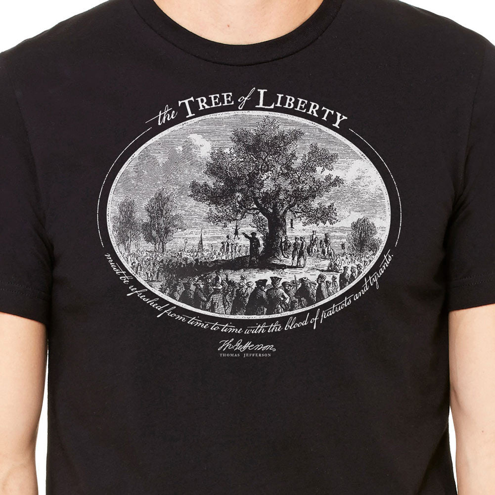 Thomas Jefferson Tree of Liberty Quote Short Sleeve T-Shirt