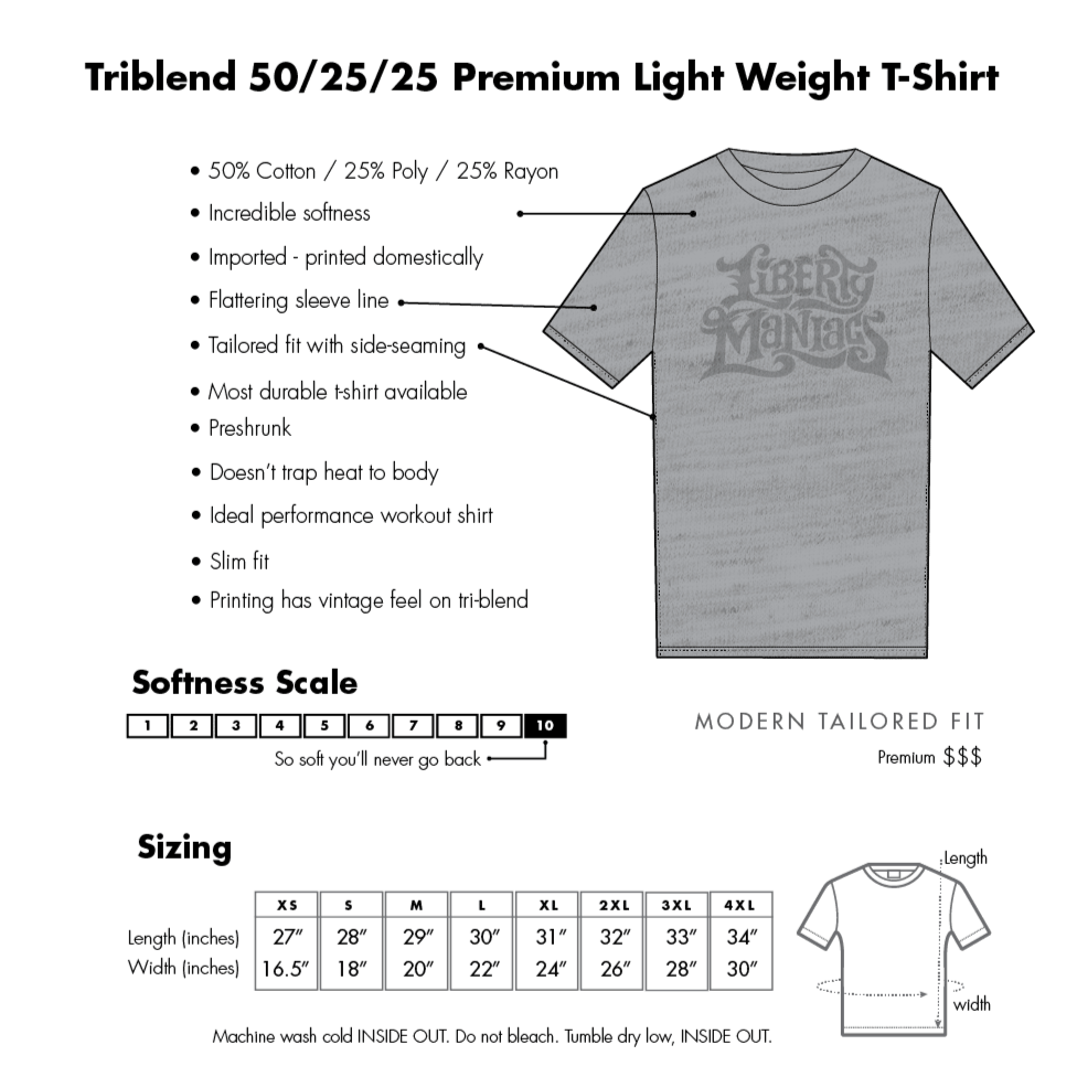 Liberty Maniacs Basics Tri-Blend T-Shirt